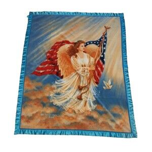 Dona Gelsinger “American Angel” Tapestry Blanket/Throw Soft Fleece 50” X 60”